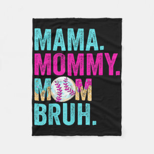 Mama Mutti Mom Bruh Baseball-Mama-Tropf Eiscreme Fleecedecke