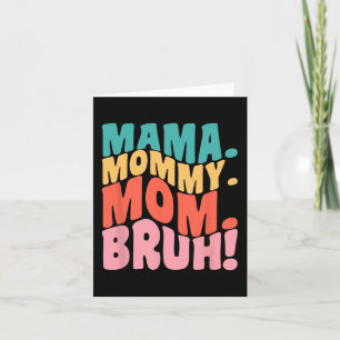 Mama Mutti Mom Bruh Groovy Muttertag 1  Karte