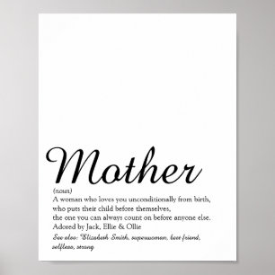 Mama, Mutti, Mutter Definitions Schrift Beste Alle Poster