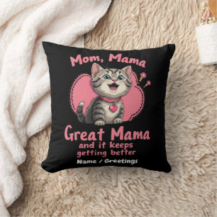 Mama, Mutti, Super Mama wird besser Anpassbar Kissen