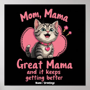 Mama, Mutti, Super-Mama wird besser Anpassbar Poster