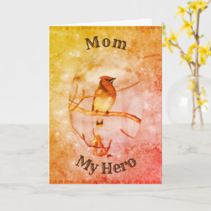 Mama My hero Waxwing Art Mother Day Card Karte