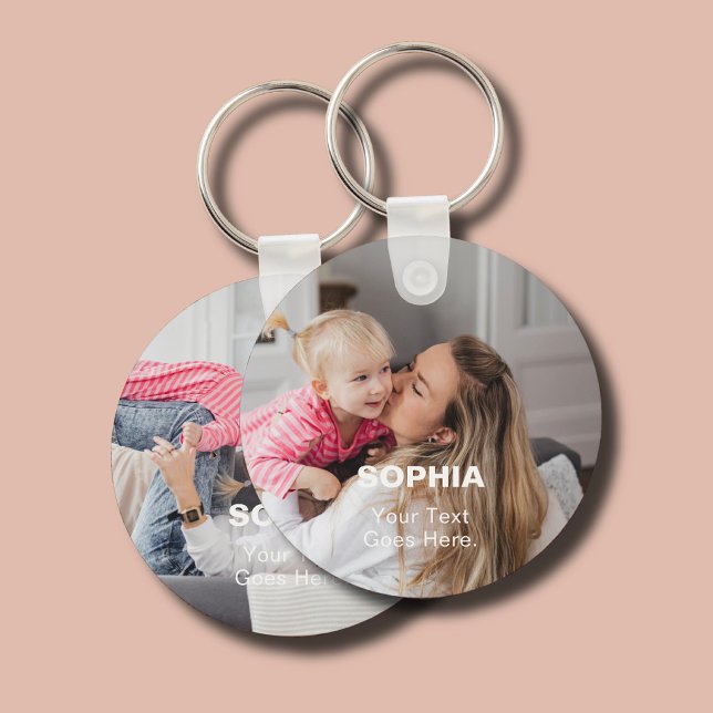Mama Name 2 Foto Einfach Schlüsselanhänger (Von Creator hochgeladen)
