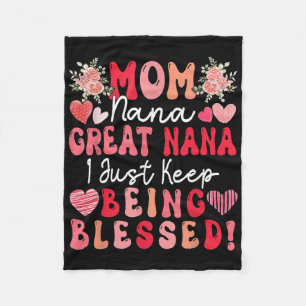 Mama Nana Great Nana Behielt einfach, gesegnet Mut Fleecedecke