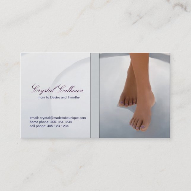 Mama-nennende Visitenkarte - Schablone Telefonnummerkarte (Vorderseite)