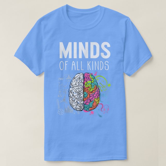 Mama Neurodiversity Gehirn ADHD Autismus Bewusstse T-Shirt (Design vorne)