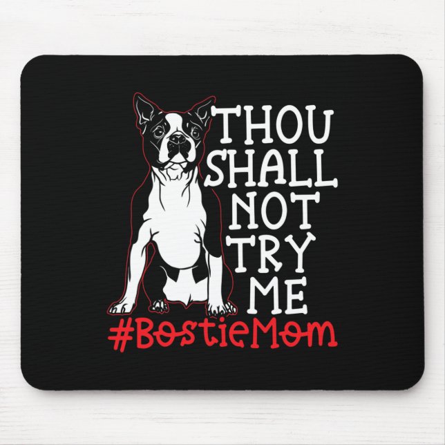Mama Niedlich Boston Terrier Dog Lover Mousepad (Vorne)