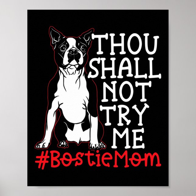 Mama Niedlich Boston Terrier Dog Lover Poster (Vorne)