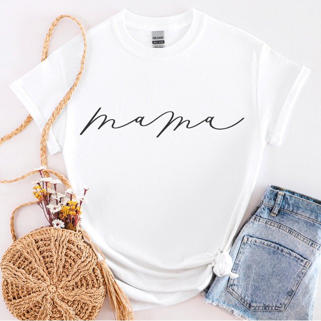 Mama Niedlich Script T - Shirt (Von Creator hochgeladen)