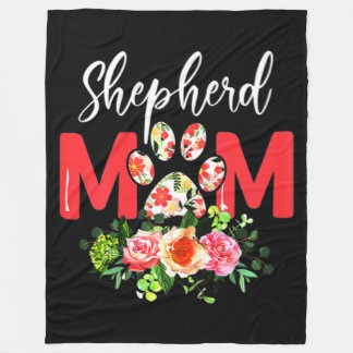 Mama Niedlicher Deutscher Schäferhund Fleecedecke