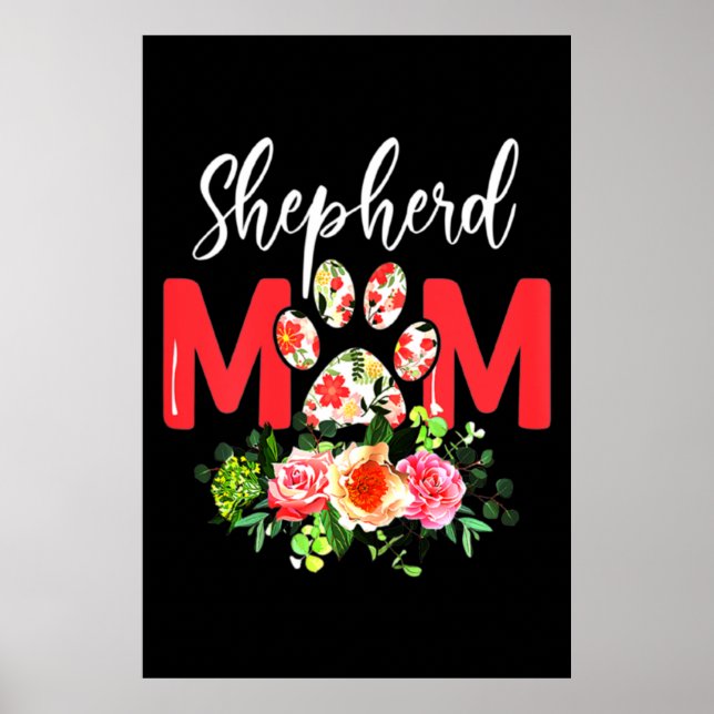 Mama Niedlicher Deutscher Schäferhund Poster (Vorne)