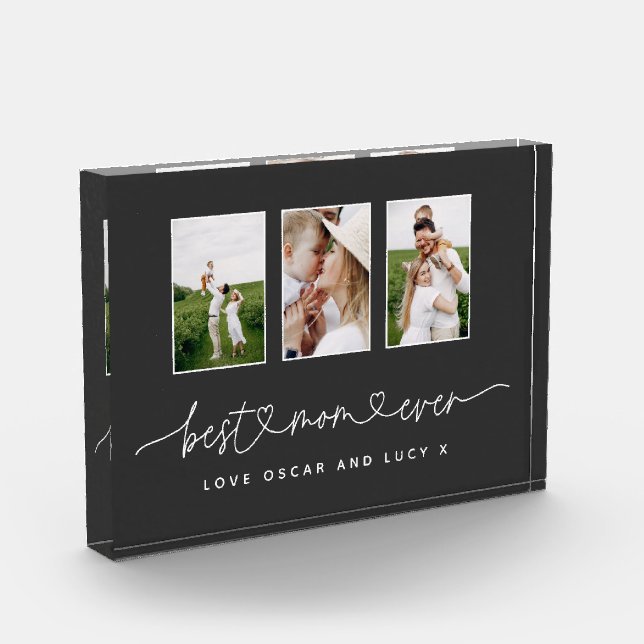 Mama niedliches, modernes Drehbuch-Geschenk für me Fotoblock (Links)