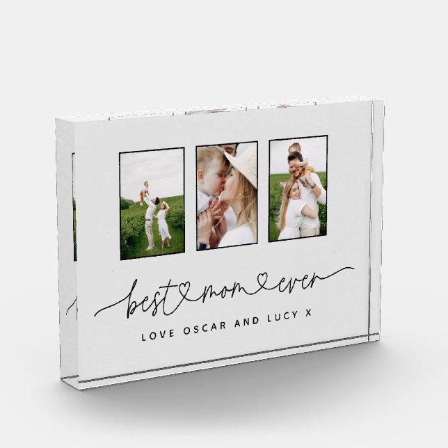 Mama niedliches, modernes Drehbuch-Geschenk für me Fotoblock (Links)