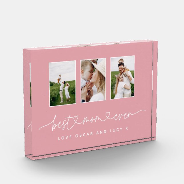 Mama niedliches, modernes Drehbuch-Geschenk für me Fotoblock (Links)