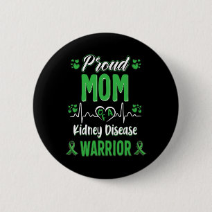 Mama Nierenerkrankung Warrior Awareness Ribbon Gre Button