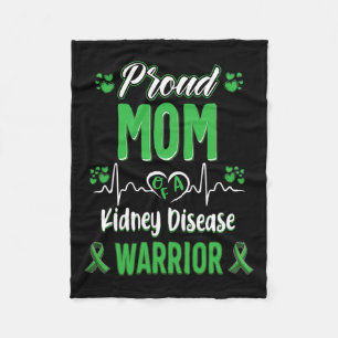 Mama Nierenerkrankung Warrior Awareness Ribbon Gre Fleecedecke