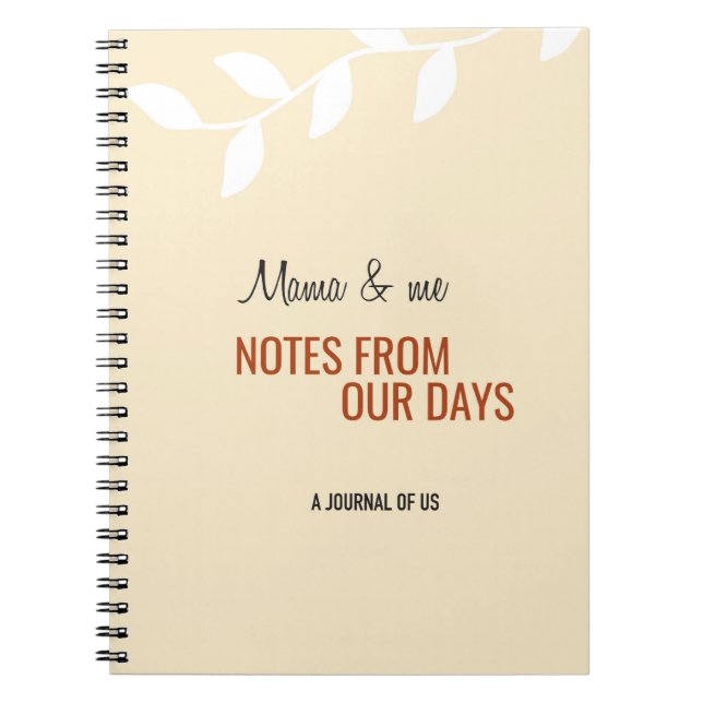 Mama Notes on our Days Mama Daughter Son Gift Notizblock (Vorderseite)