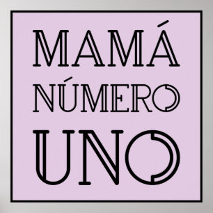 Mama Nummer Eins Trendy Typographie auf Lavendel Poster