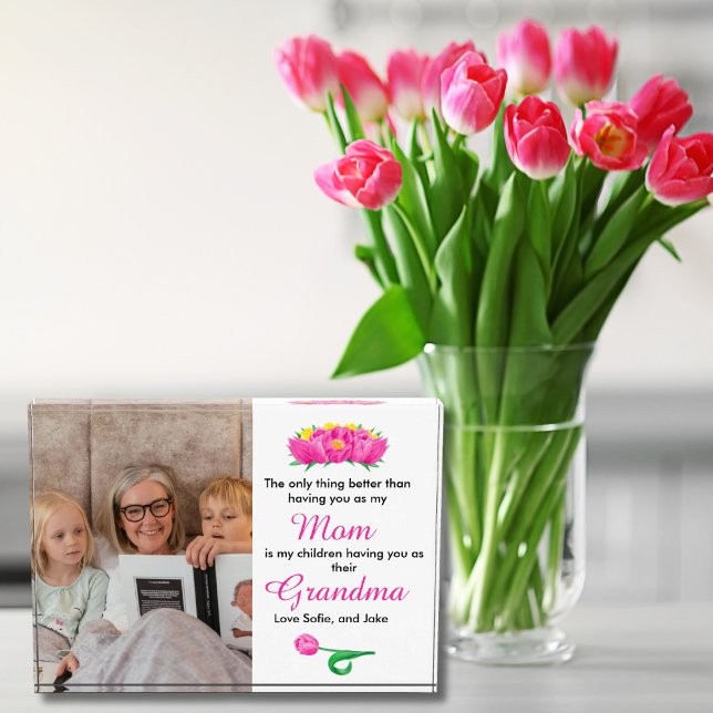 Mama nur für Oma besser Fotoblock (Mom to Grandma Only Thing Better Photo Block)