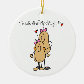 Mama - Nuts über meine Tochter-T - Shirt und Gesch Keramik Ornament
