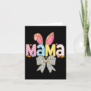 Mama Oaster Coquette Bow Bunny Matching Family Eas Karte