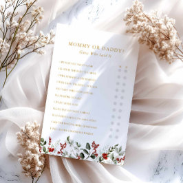 Mama oder Daddy Winter Baby Shower Game