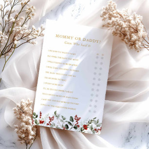 Mama oder Daddy Winter Baby Shower Game