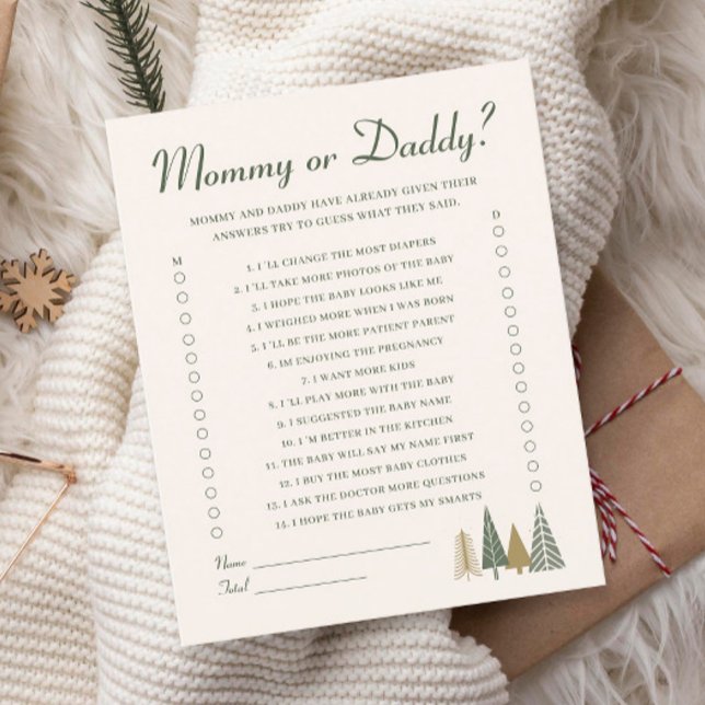 Mama oder Daddy Winter Baby Shower Game (Von Creator hochgeladen)