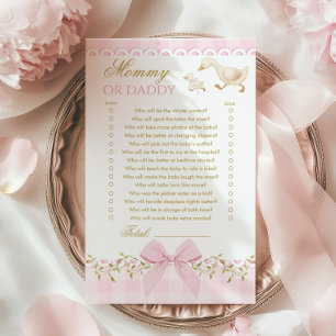 Mama oder Papa Alberner Gans Rosa Babyparty-Spiel