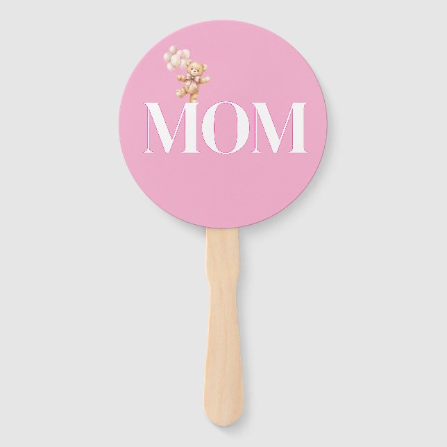 Mama oder Papa? Baby Shower Handfächer-Spiel Fächer (Vorderseite)