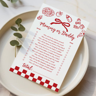 Mama oder Papa Ciao Baby Pizza Baby Shower Spiel