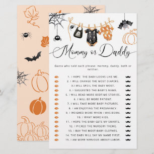 Mama oder Papa Little Boo Wäscheleine Babyparty