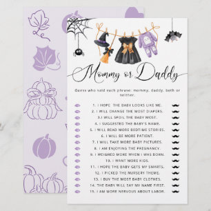 Mama oder Papa Little Boo Wäscheleine Babyparty