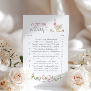 Mama oder Papa Mother Goose Babyparty-Spiel