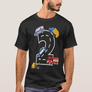 Mama oder Vater 2. Geburtstag LKW ich bin 2 Jahre T-Shirt