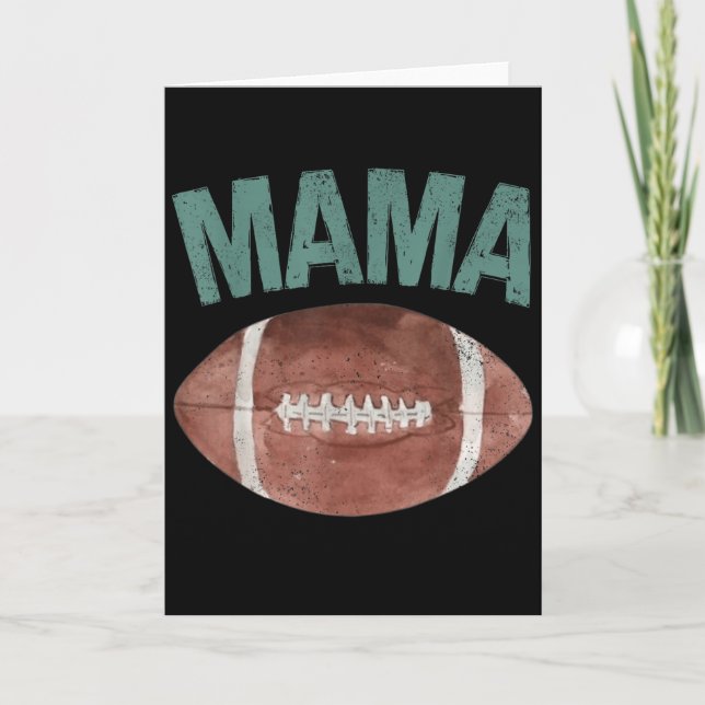 Mama Of The 1 Year Old Football 1st Year Down Birt Karte (Vorderseite)