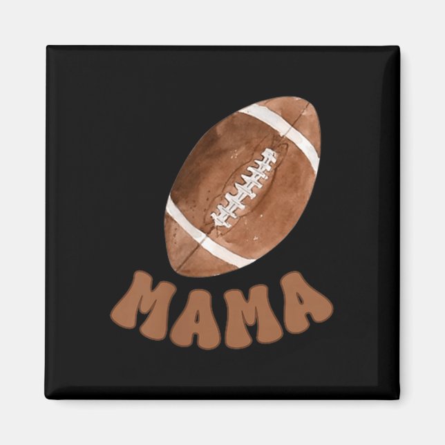Mama Of The 1 Year Old Football First Birthday Boy Magnet (Vorne)