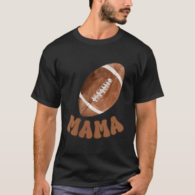 Mama Of The 1 Year Old Football First Birthday Boy T-Shirt (Vorderseite)