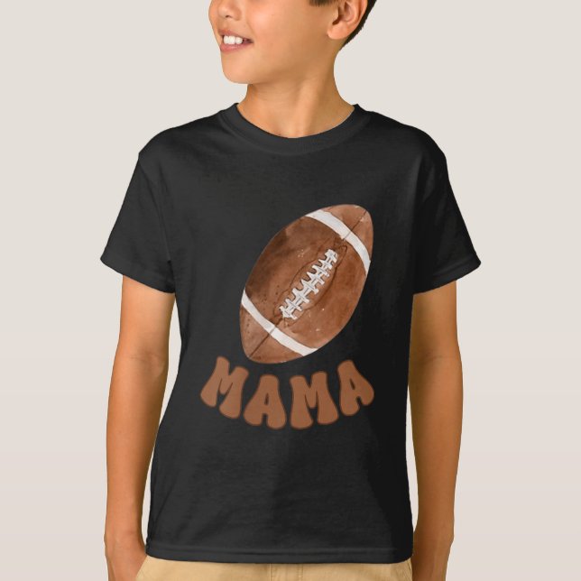 Mama Of The 1 Year Old Football First Birthday Boy T-Shirt (Vorderseite)