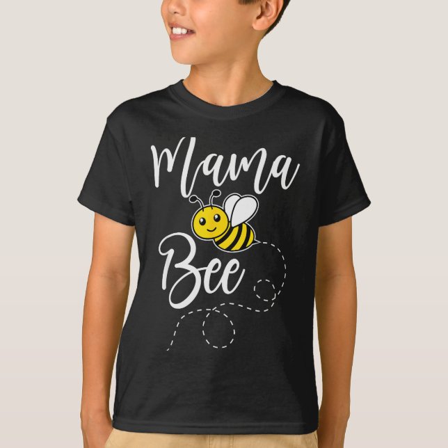 Mama Of The Bee Day Girl Hive Family Matching Birt T-Shirt (Vorderseite)