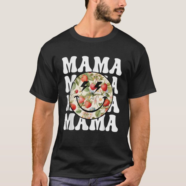 Mama of The Berry First Birthday Strawberry Family T-Shirt (Vorderseite)