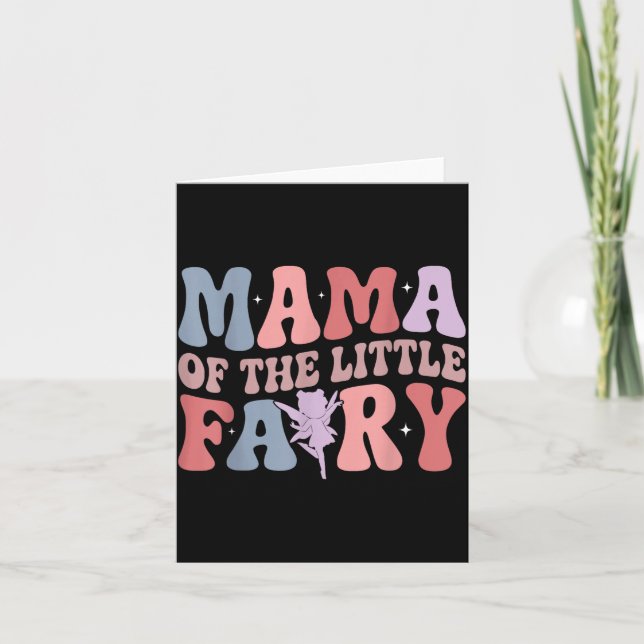 Mama Of The Little Fairy First Birthday Girl Famil Karte (Vorderseite)