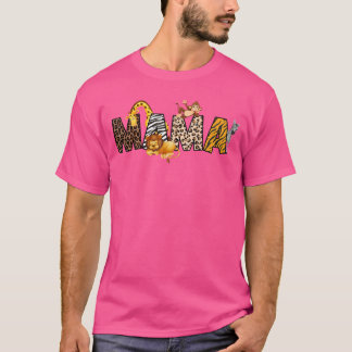 Mama ofhe Wild One Zoo Birthday Safari Jungle Fami T-Shirt