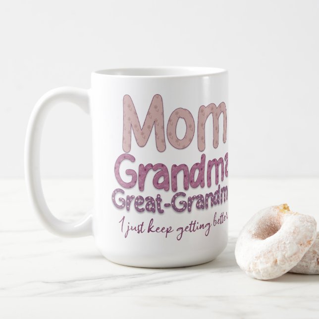 Mama-Oma-Groß-Oma Kaffeetasse (Mit Donut)