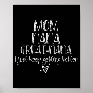 Mama Oma großartige Oma wird immer besser Mutter Poster