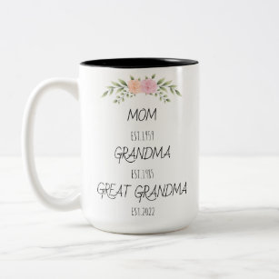 Mama Oma Großes Oma Jahr für Tag Zweifarbige Tasse