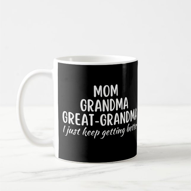 Mama Oma Großmutter, ich behielt gerade, besser zu Kaffeetasse (Links)