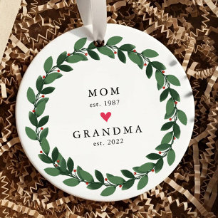 Mama   Oma Year Est. Keramik Ornament