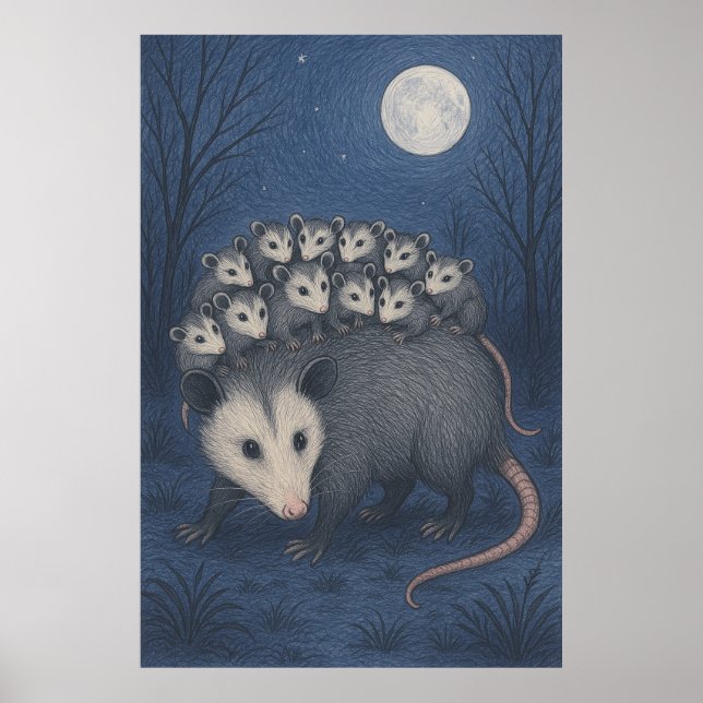 Mama Opossum Poster (Vorne)
