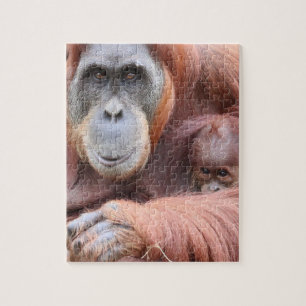 MAMA ORANGUTAN MIT BABY JIGSAW PUZZLE
